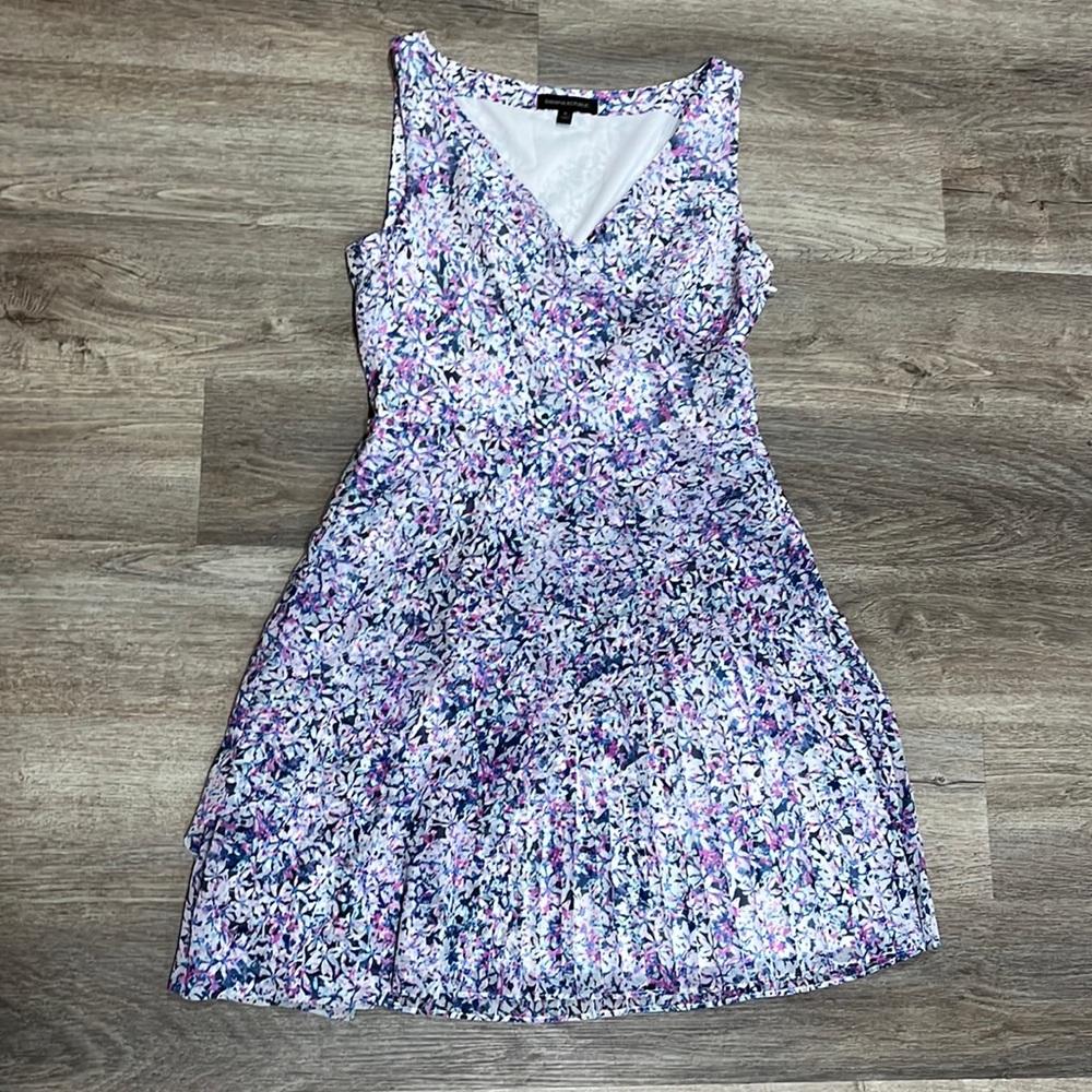 Banana Republic Sleeveless Floral V Neck Dress Lined Women’s Size 6